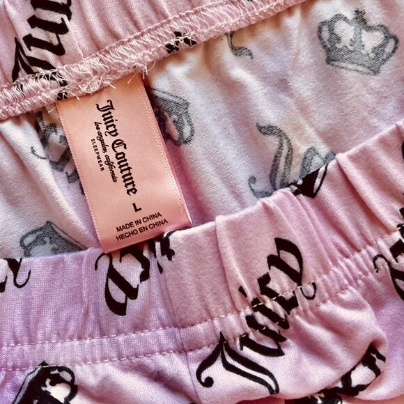 JUICY COUTURE Women's 2 Pc Pajama Set NWT Size L - Picture 7 of 8